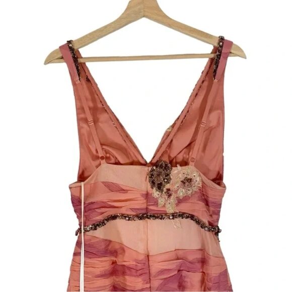 Mandalay Evening Cocktail Silk Midi Dress Size 4 NWT - Picture 5 of 8